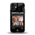 ronaldo back phone cover | glass case for iphone 16 plus