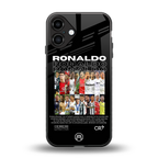 ronaldo back phone cover | glass case for iphone 16 plus