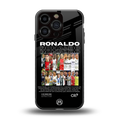 ronaldo back phone cover | glass case for iphone 16 pro