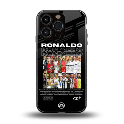 ronaldo back phone cover | glass case for iphone 16 pro