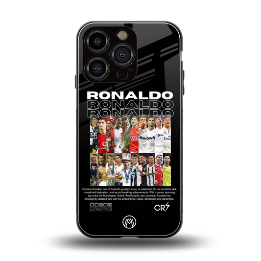ronaldo back phone cover | glass case for iphone 16 pro