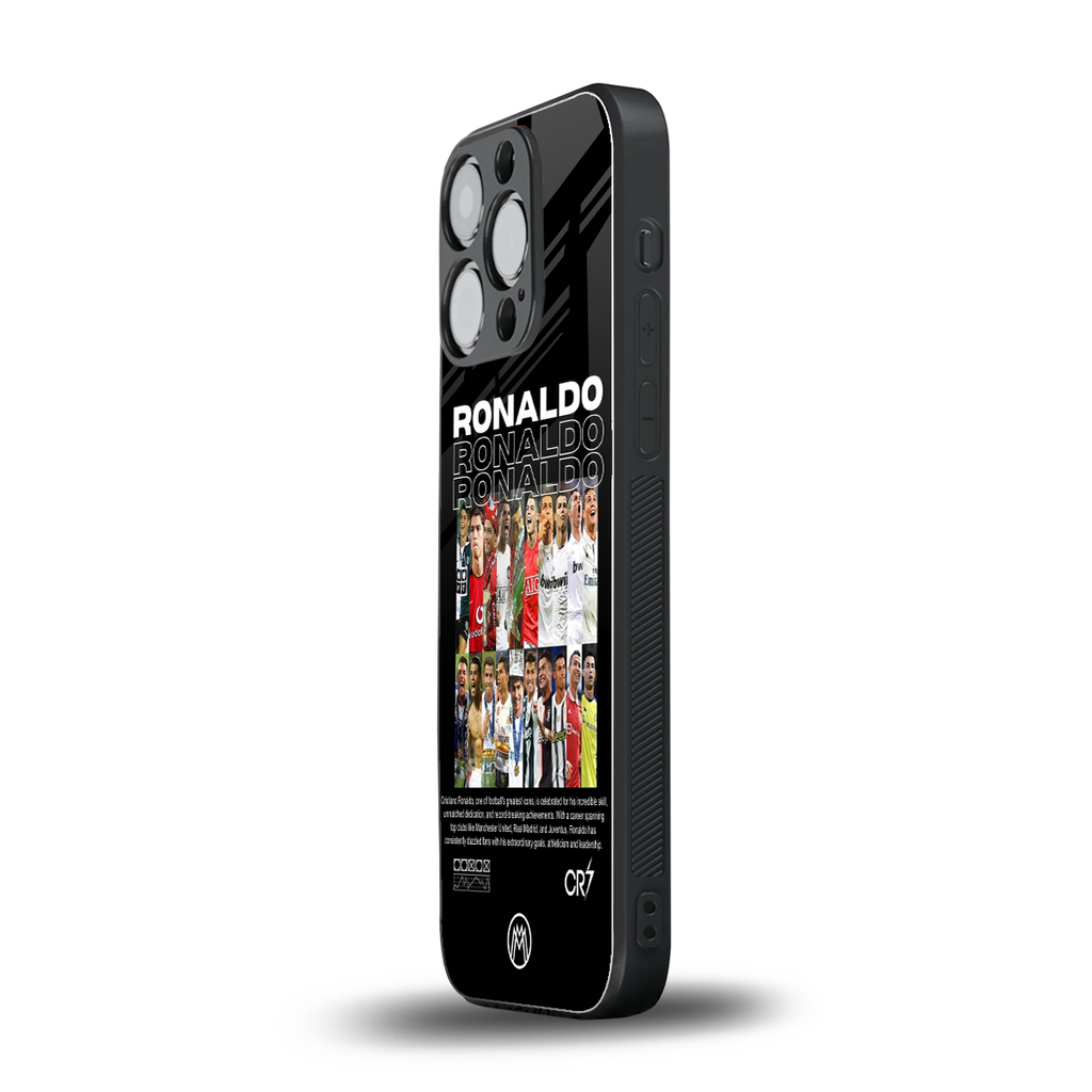 ronaldo back phone cover | glass case for iphone 16 pro