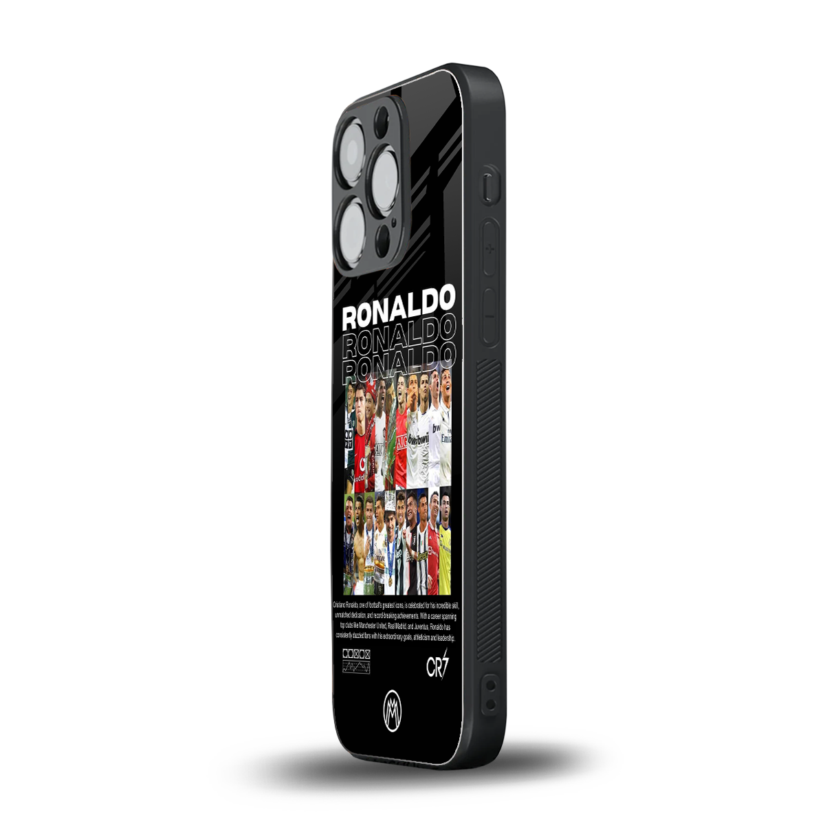 ronaldo back phone cover | glass case for iphone 16 pro
