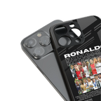 ronaldo back phone cover | glass case for iphone 15 pro