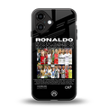 ronaldo back phone cover | glass case for iphone 16