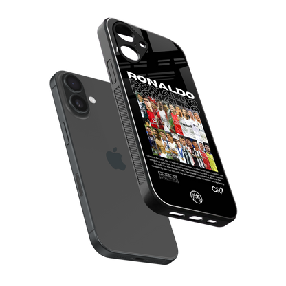 ronaldo back phone cover | glass case for iphone 16
