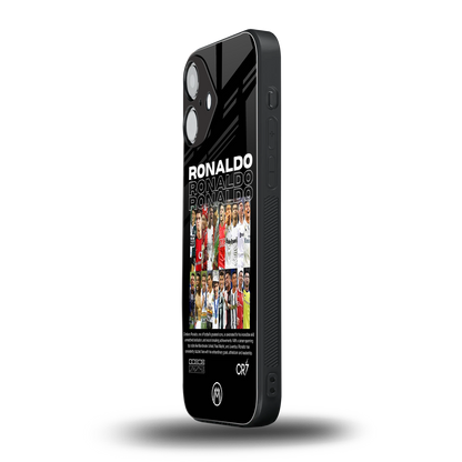 ronaldo back phone cover | glass case for iphone 16