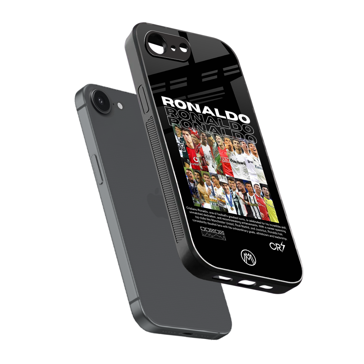 ronaldo back phone cover | glass case for iphone 16e