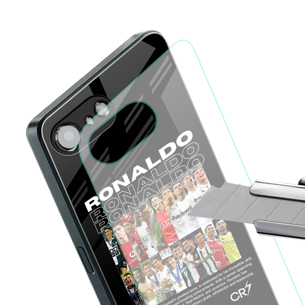 ronaldo back phone cover | glass case for iphone 16e