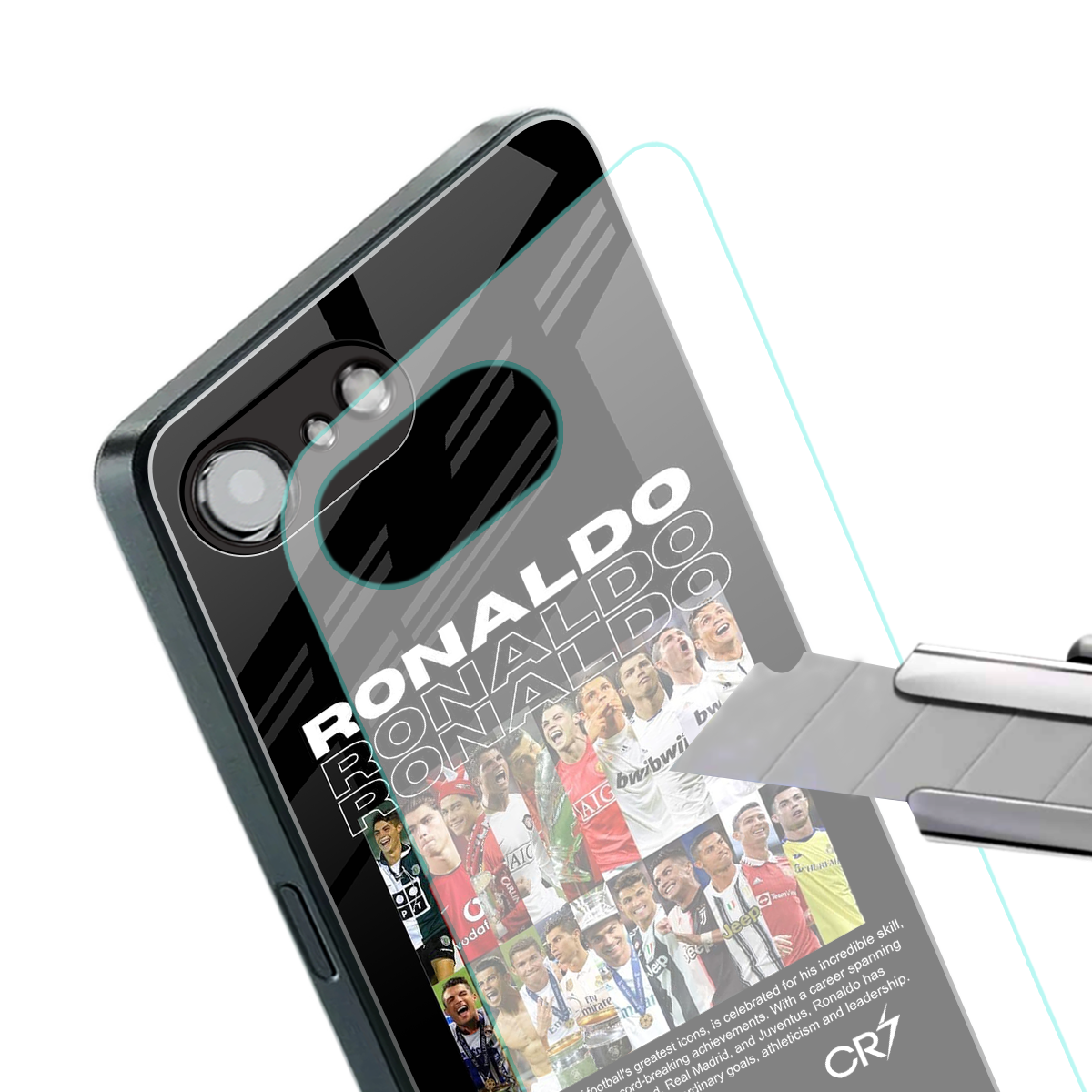ronaldo back phone cover | glass case for iphone 16e