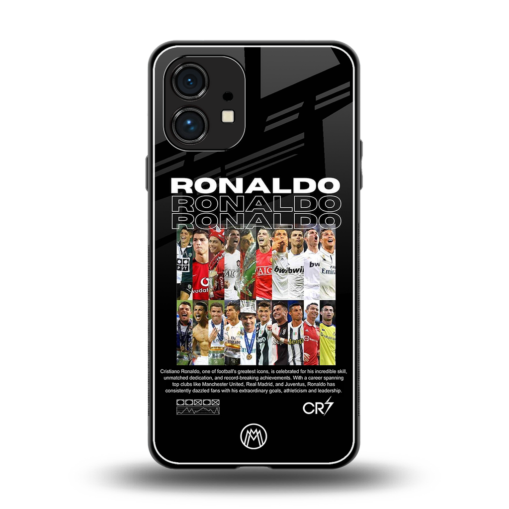 ronaldo back phone cover | glass case for nothing phone 1