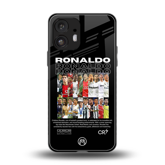 ronaldo back phone cover | glass case for nothing phone 2