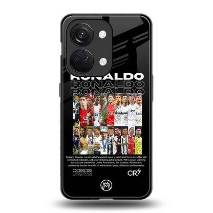 ronaldo back phone cover | glass case for oneplus nord 3