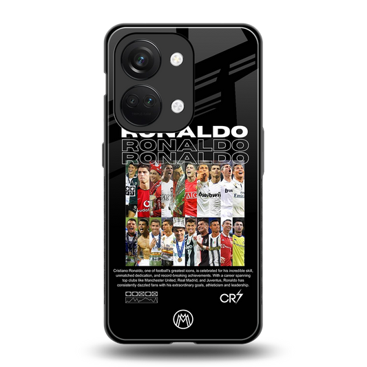 ronaldo back phone cover | glass case for oneplus nord 3