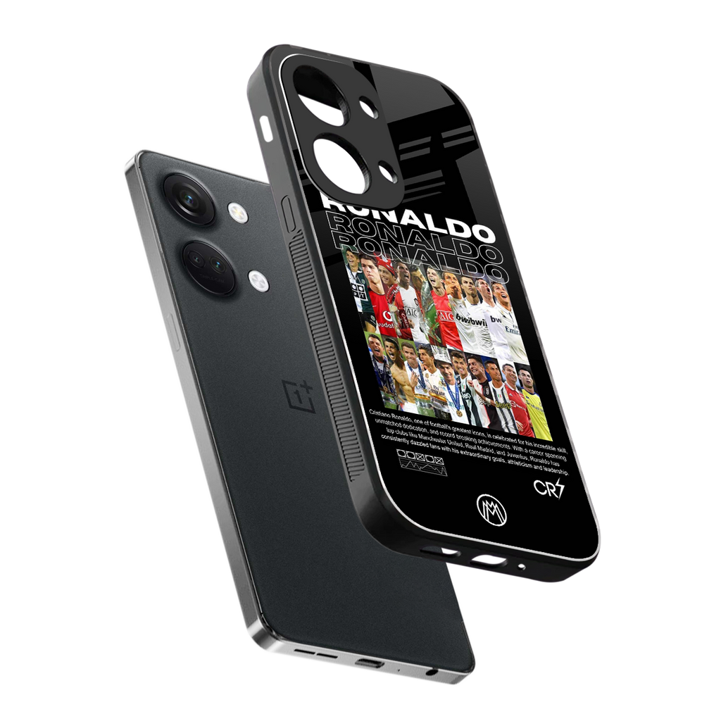 ronaldo back phone cover | glass case for oneplus nord 3
