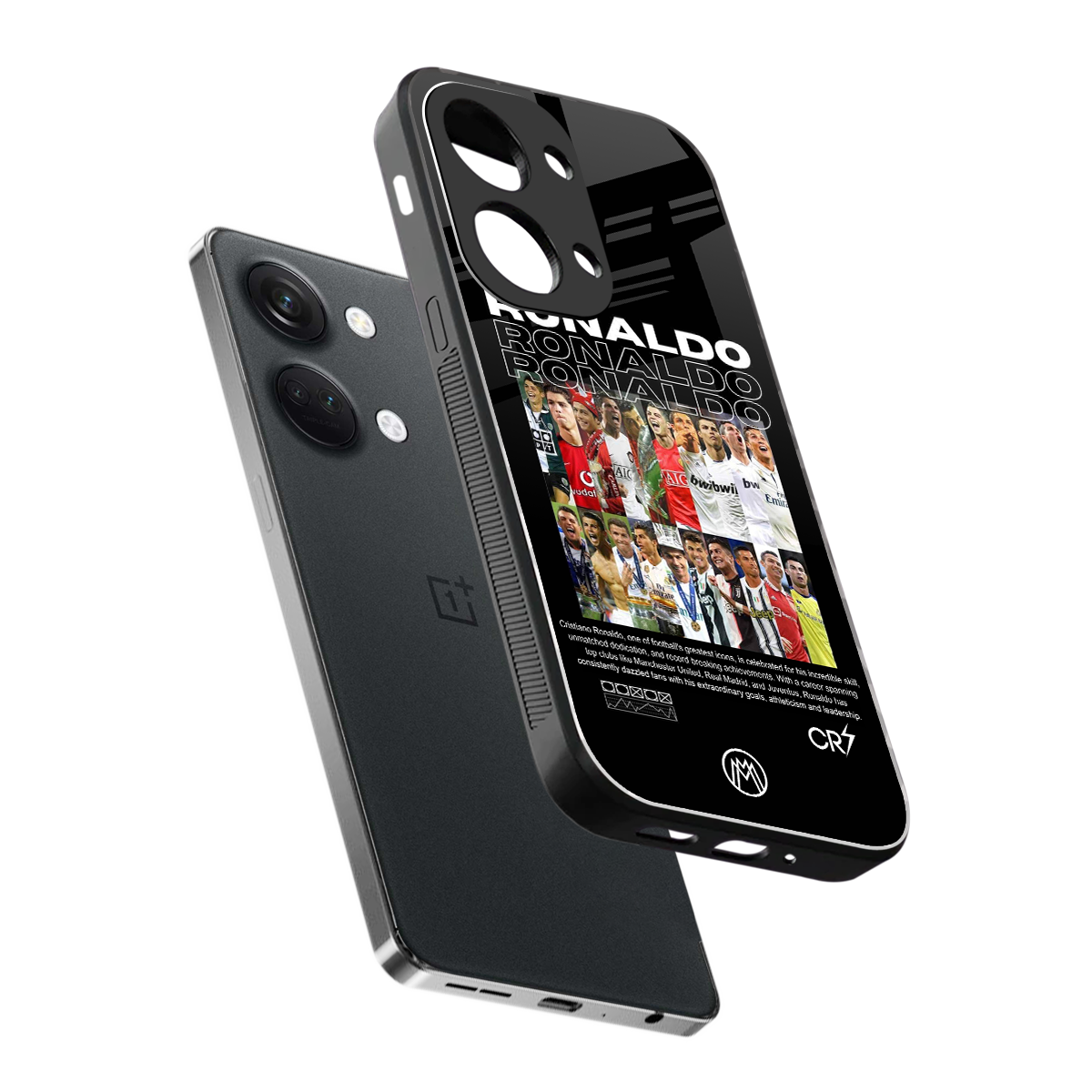 ronaldo back phone cover | glass case for oneplus nord 3