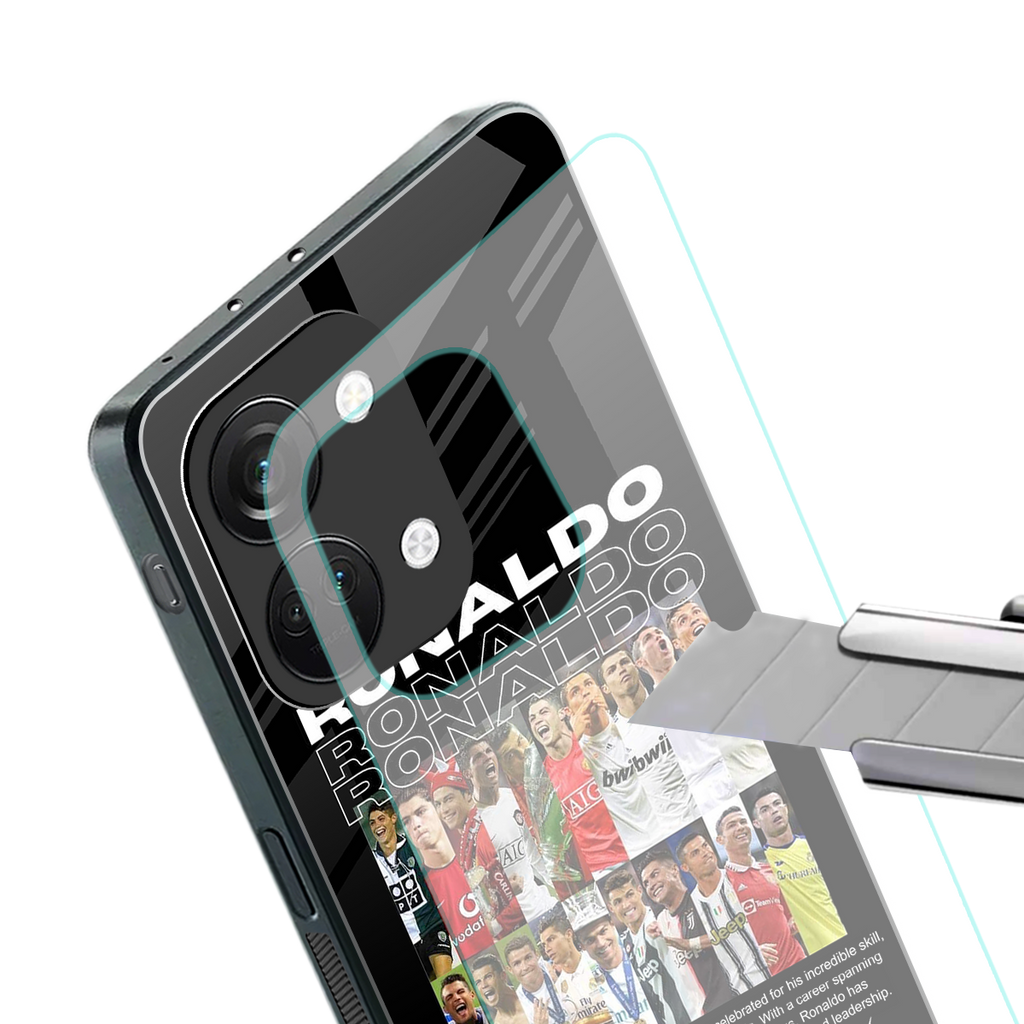 ronaldo back phone cover | glass case for oneplus nord 3