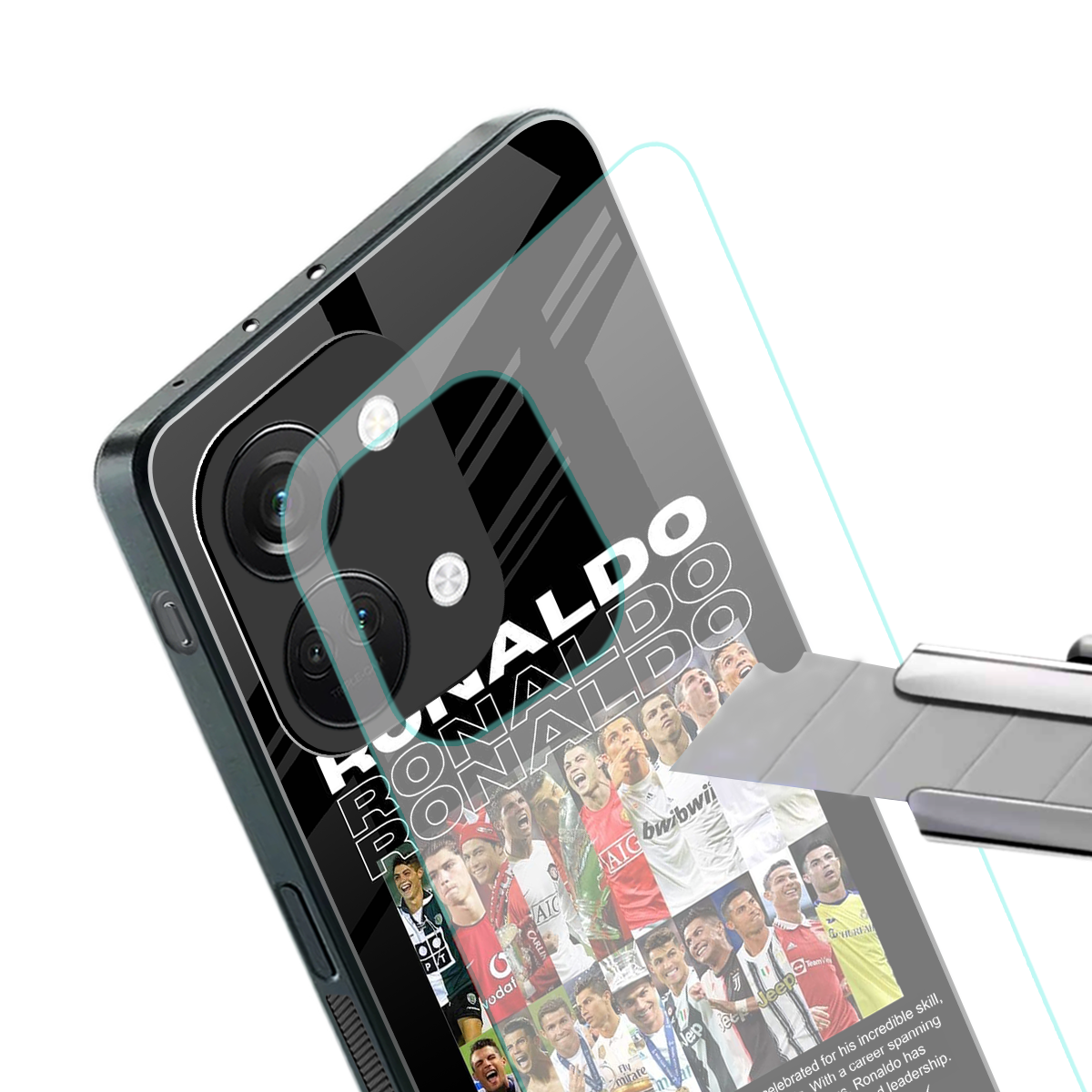 ronaldo back phone cover | glass case for oneplus nord 3
