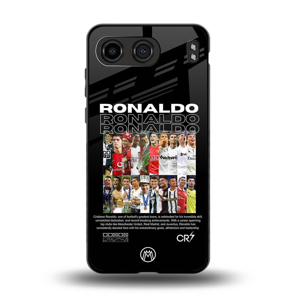ronaldo back phone cover | glass case for oneplus nord 4