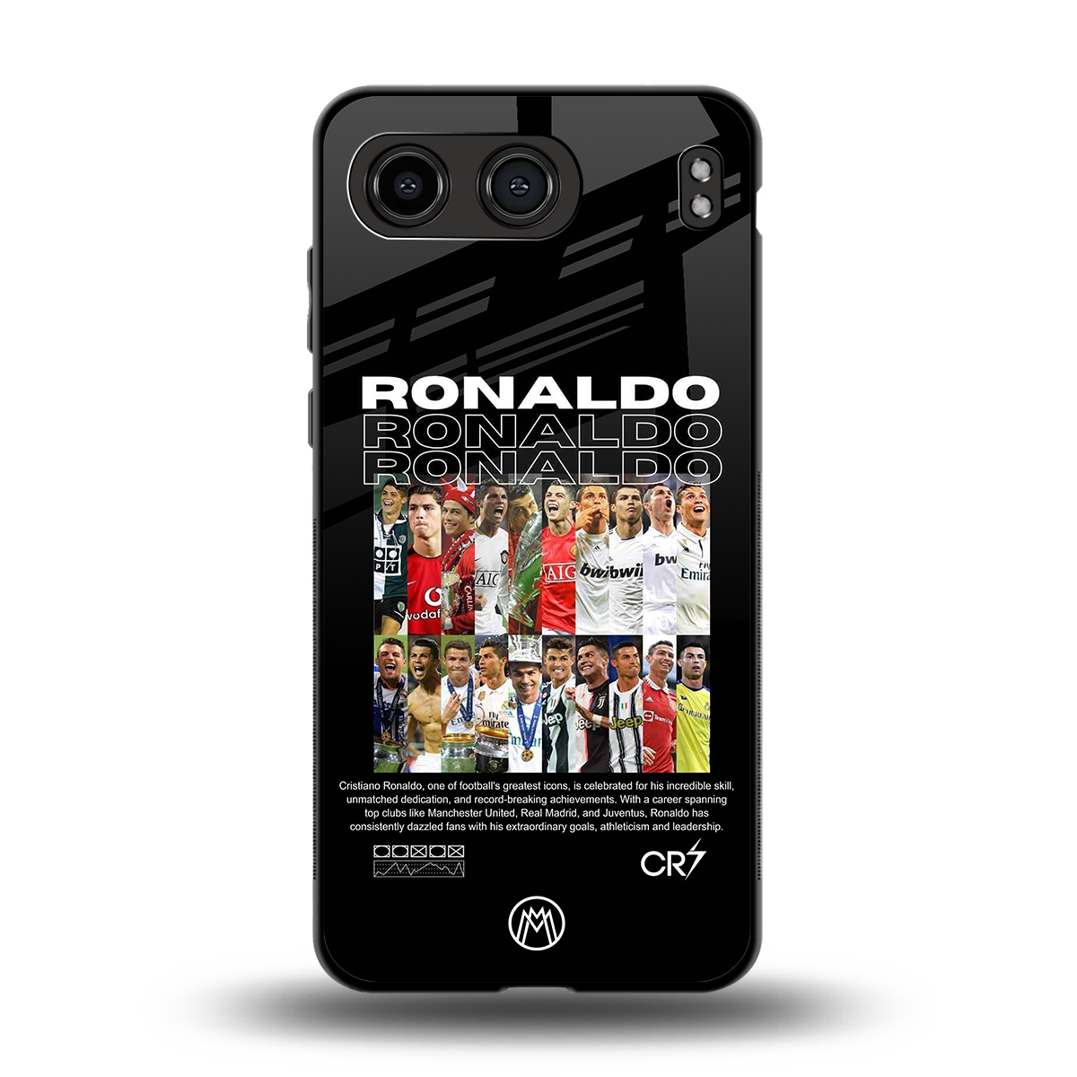 ronaldo back phone cover | glass case for oneplus nord 4