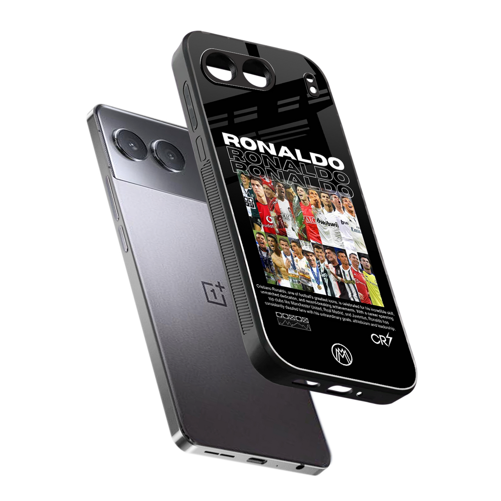 ronaldo back phone cover | glass case for oneplus nord 4