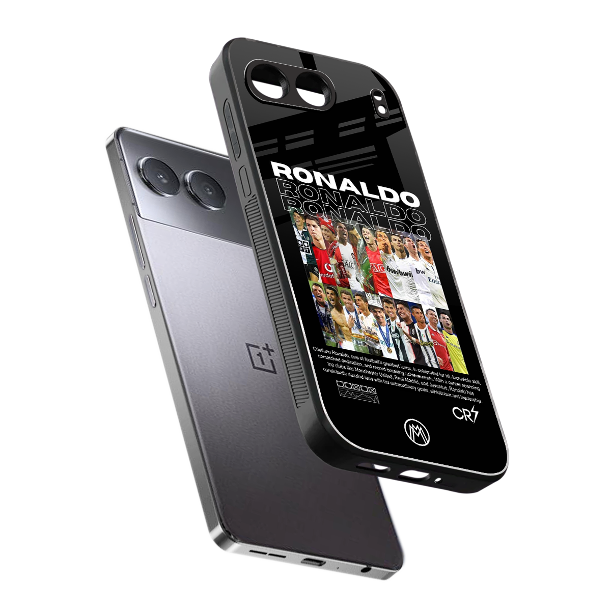 ronaldo back phone cover | glass case for oneplus nord 4