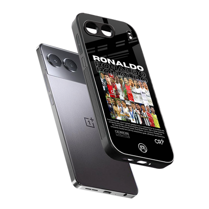 ronaldo back phone cover | glass case for oneplus nord 4