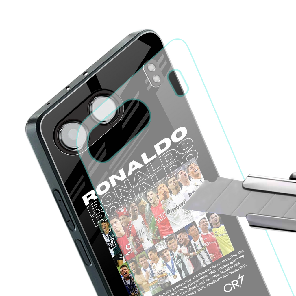 ronaldo back phone cover | glass case for oneplus nord 4