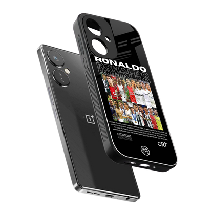 ronaldo back phone cover | glass case for oneplus nord ce 3