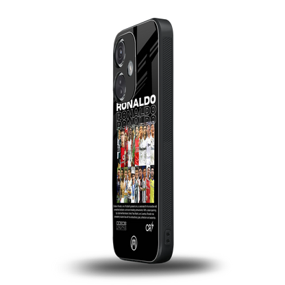 ronaldo back phone cover | glass case for oneplus nord ce 3