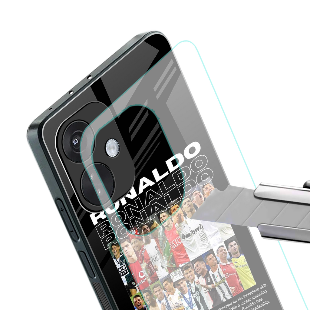 ronaldo back phone cover | glass case for oneplus nord ce 3