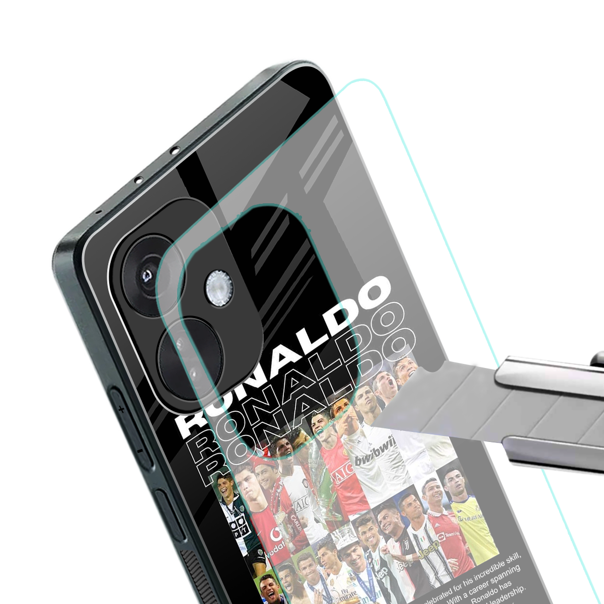 ronaldo back phone cover | glass case for oneplus nord ce 3