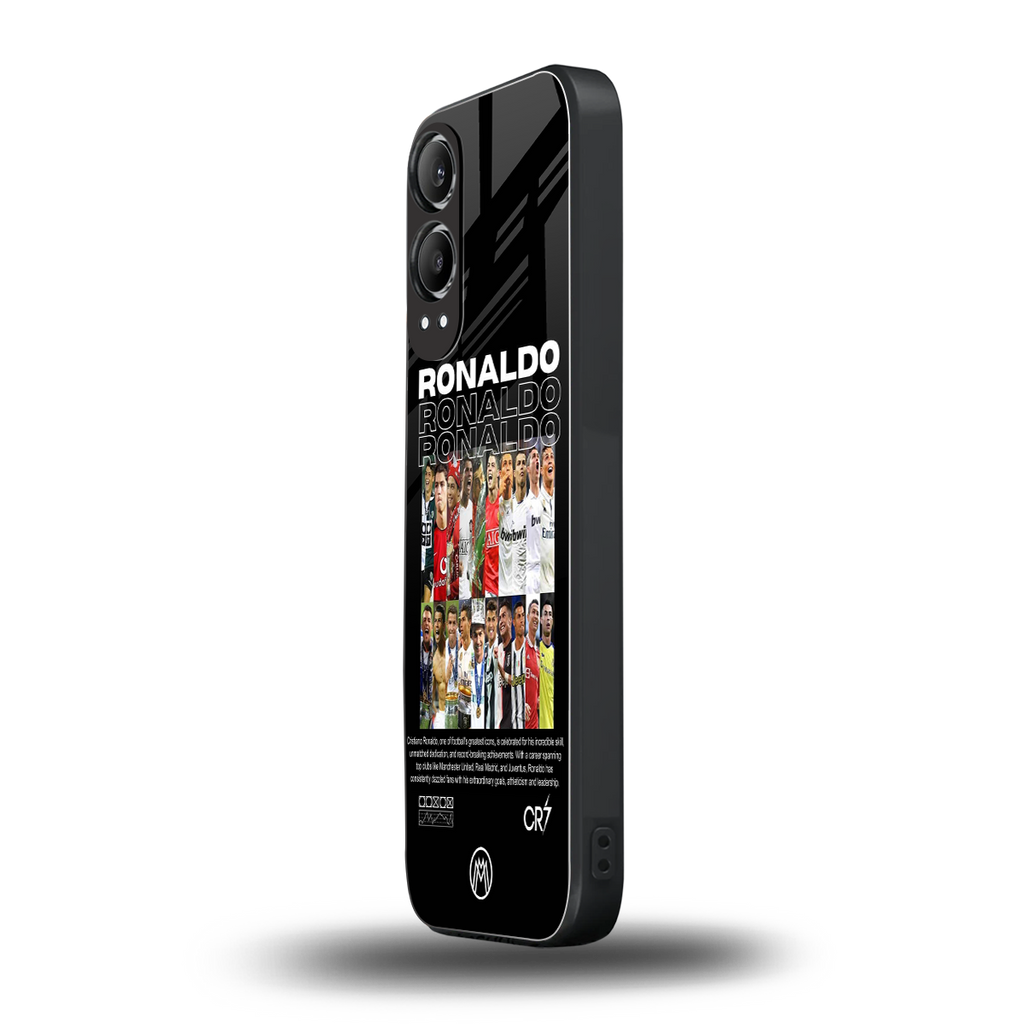 ronaldo back phone cover | glass case for oneplus nord ce 4 lite
