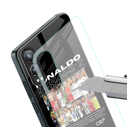 ronaldo back phone cover | glass case for oneplus nord ce 4 lite