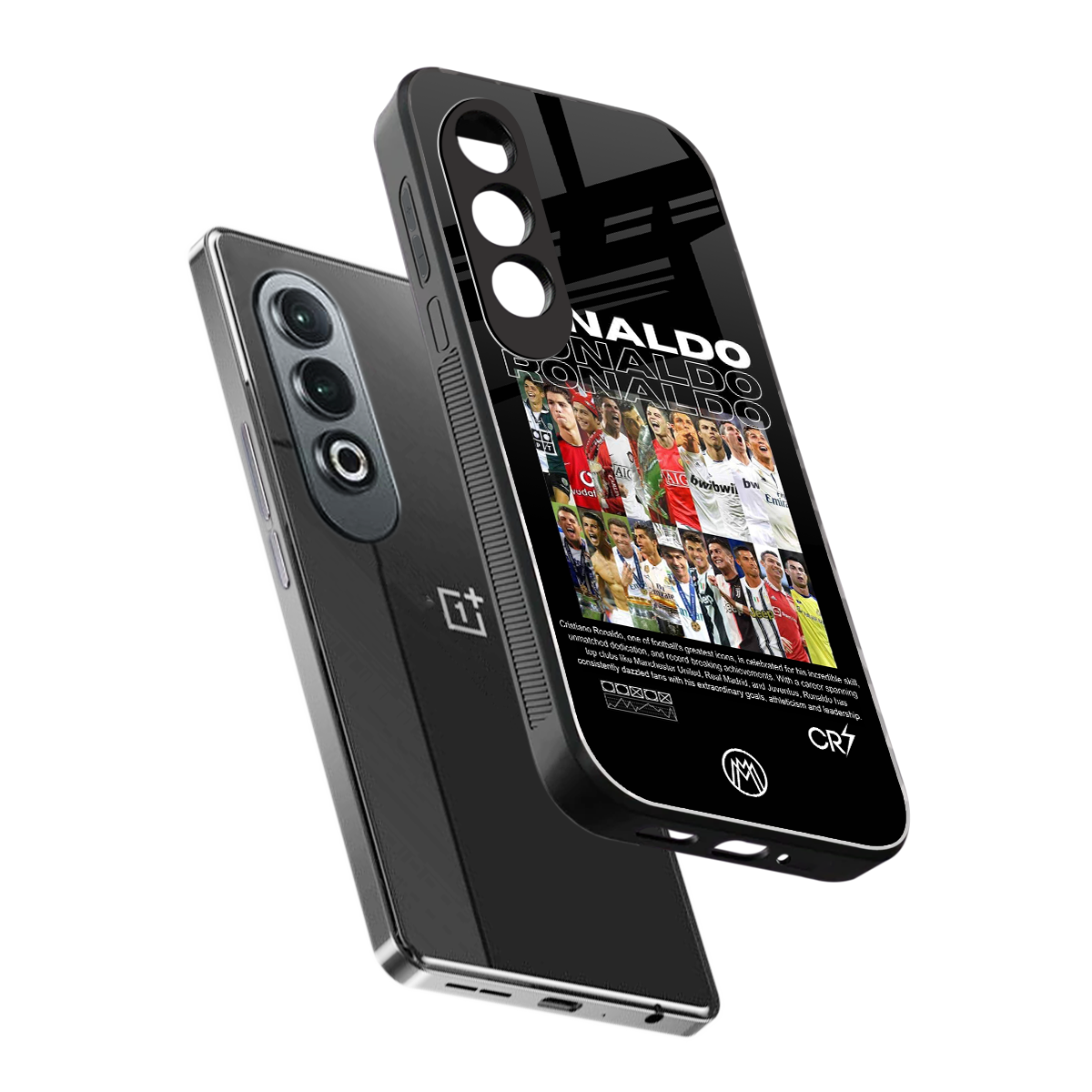 ronaldo back phone cover | glass case for oneplus nord ce 4
