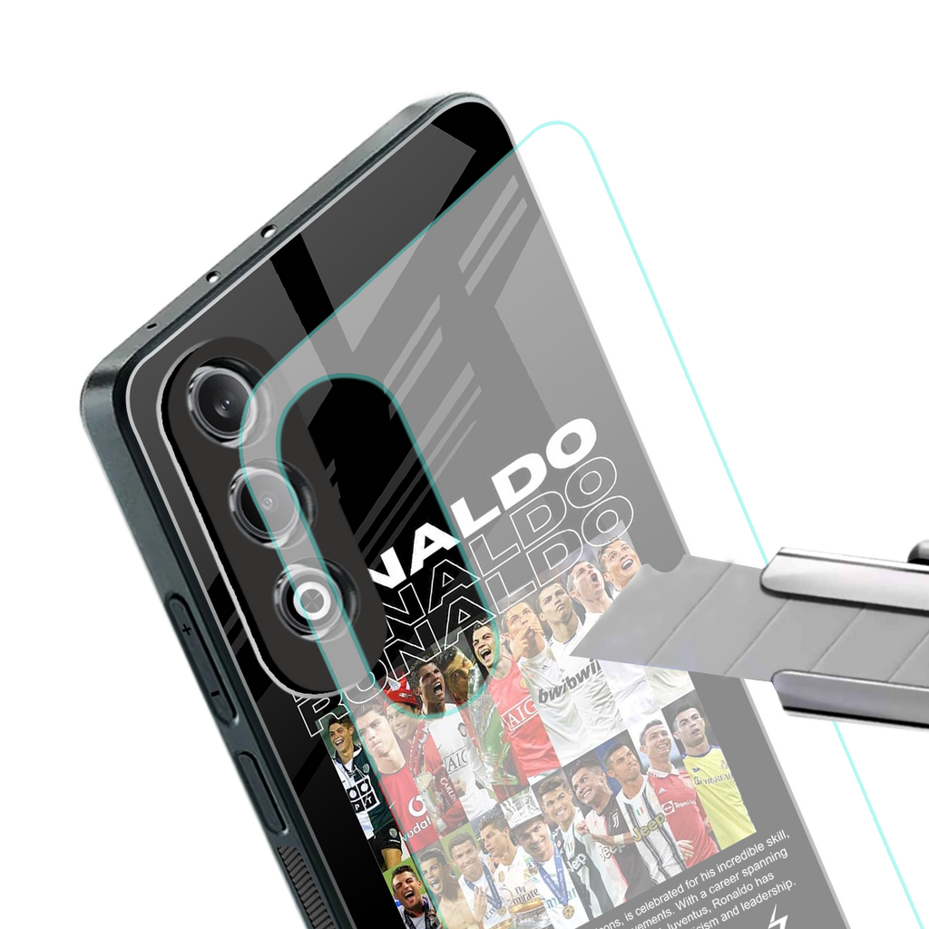 ronaldo back phone cover | glass case for oneplus nord ce 4