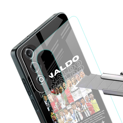 ronaldo back phone cover | glass case for oneplus nord ce 4