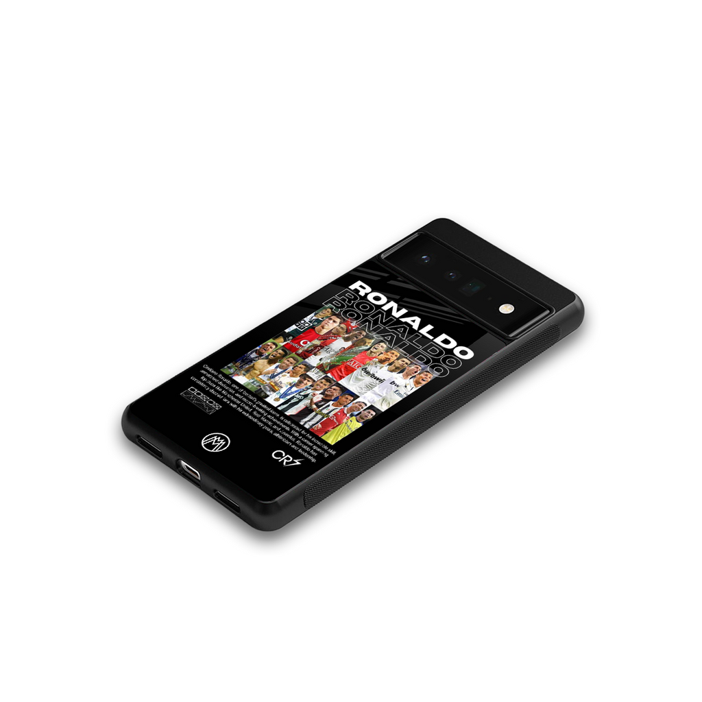 ronaldo back phone cover | glass case for google pixel 6 pro