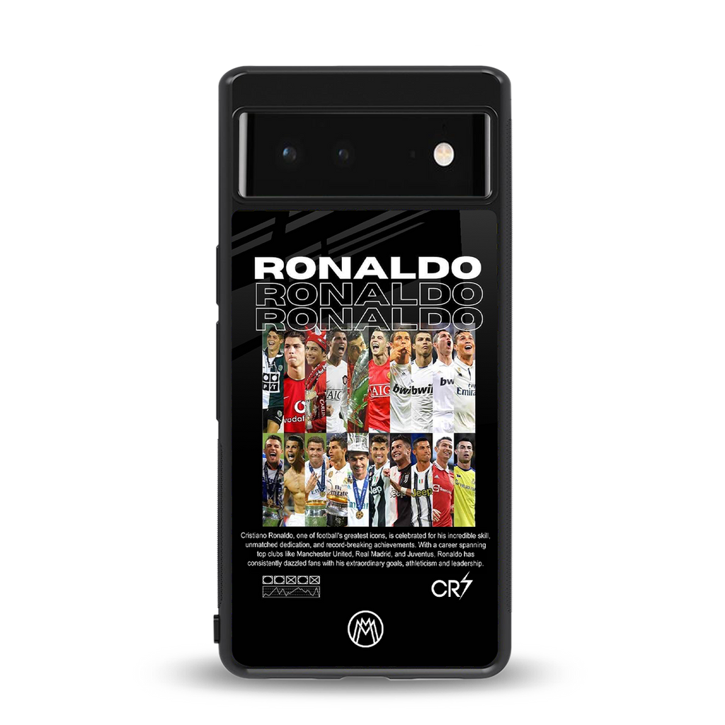 ronaldo back phone cover | glass case for google pixel 6