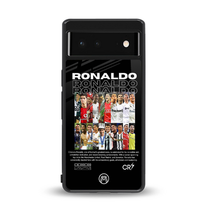 ronaldo back phone cover | glass case for Google Pixel 6A