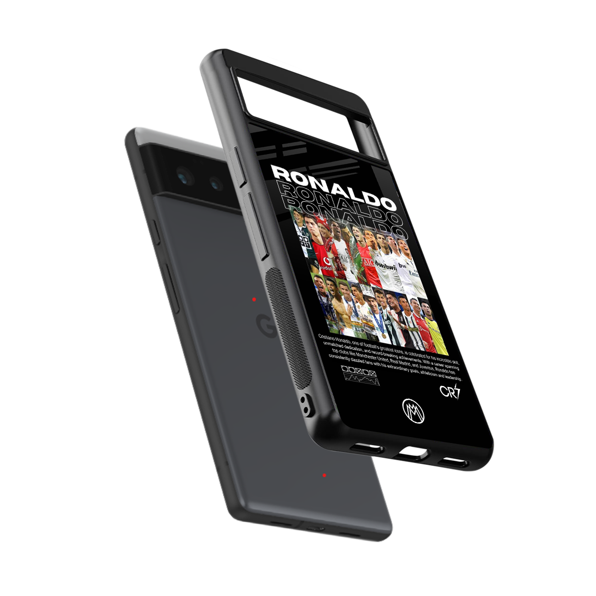 ronaldo back phone cover | glass case for google pixel 6