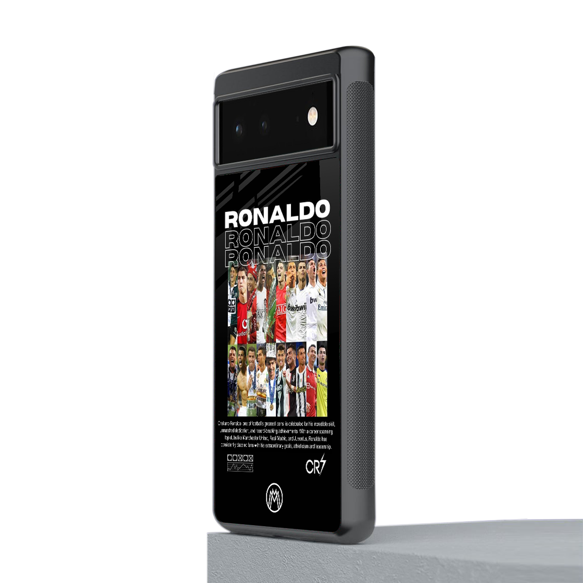 ronaldo back phone cover | glass case for google pixel 6