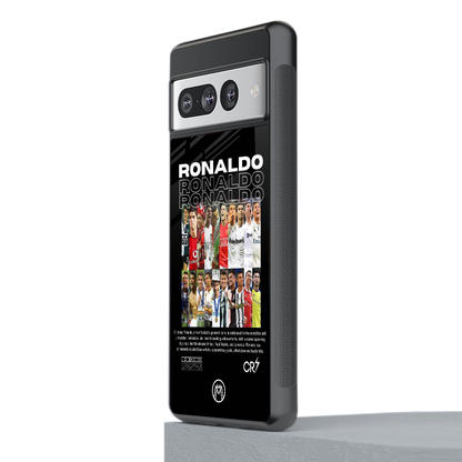 ronaldo back phone cover | glass case for google pixel 7 pro