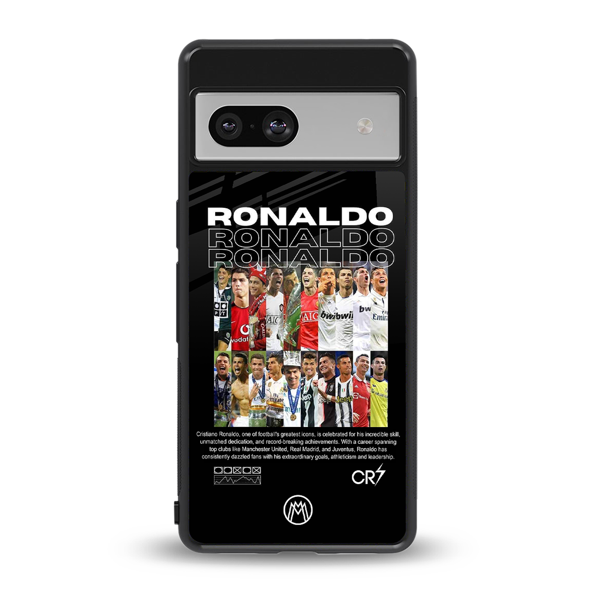 ronaldo back phone cover | glass case for Google Pixel 7A