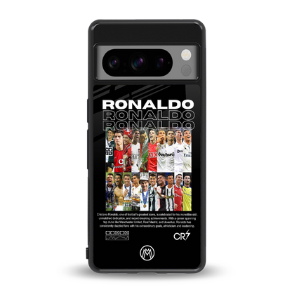 ronaldo back phone cover | glass case for google pixel 8 pro