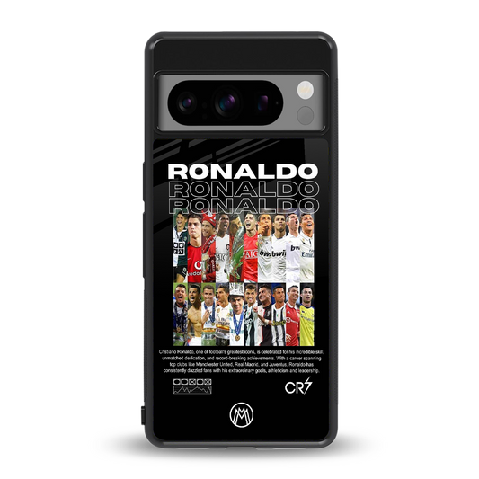 ronaldo back phone cover | glass case for google pixel 8 pro