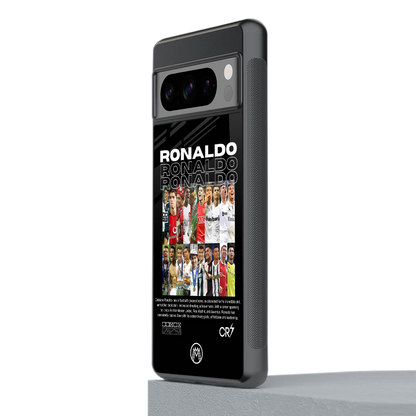 ronaldo back phone cover | glass case for google pixel 8 pro