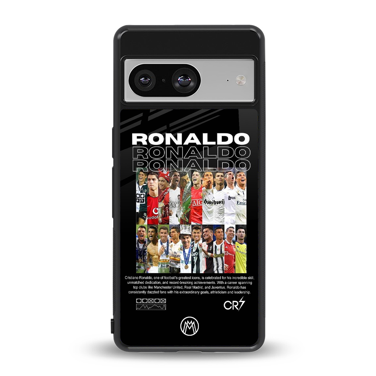 ronaldo back phone cover | glass case for Google Pixel 8