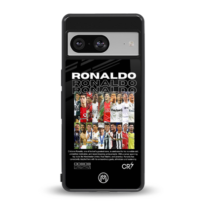 ronaldo back phone cover | glass case for Google Pixel 8