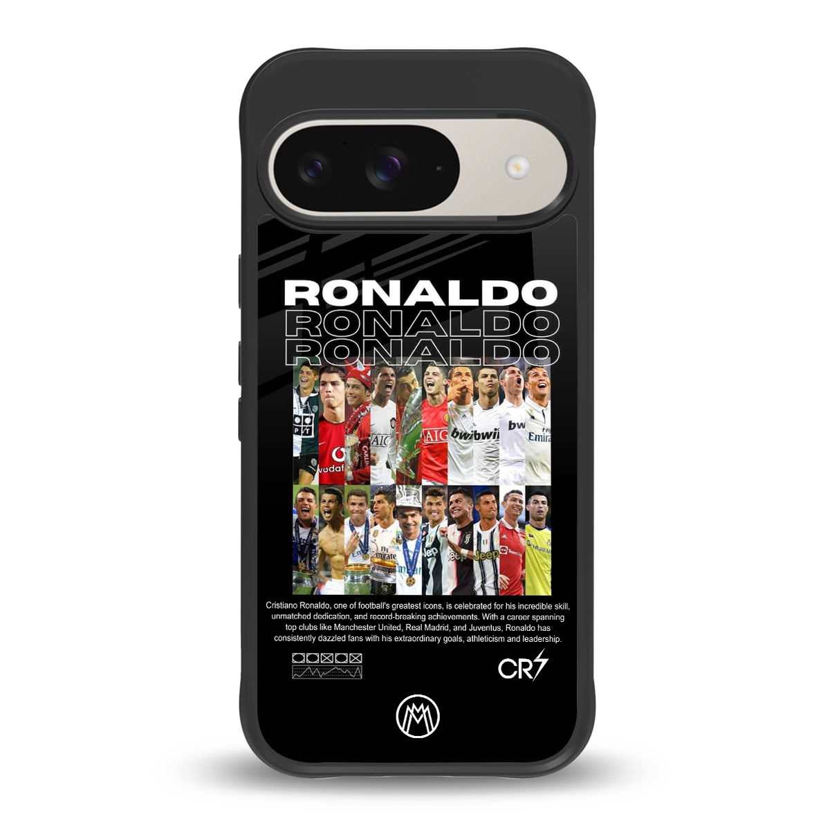 ronaldo back phone cover | glass case for google pixel 9